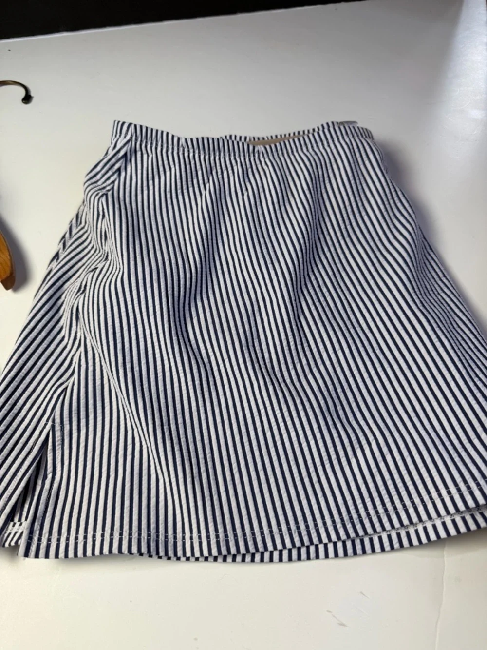 Swim by Cacique Striped Navy & White Two-Piece Skirt Set - Picture 6 of 14